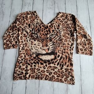 HENNES Leopard print top